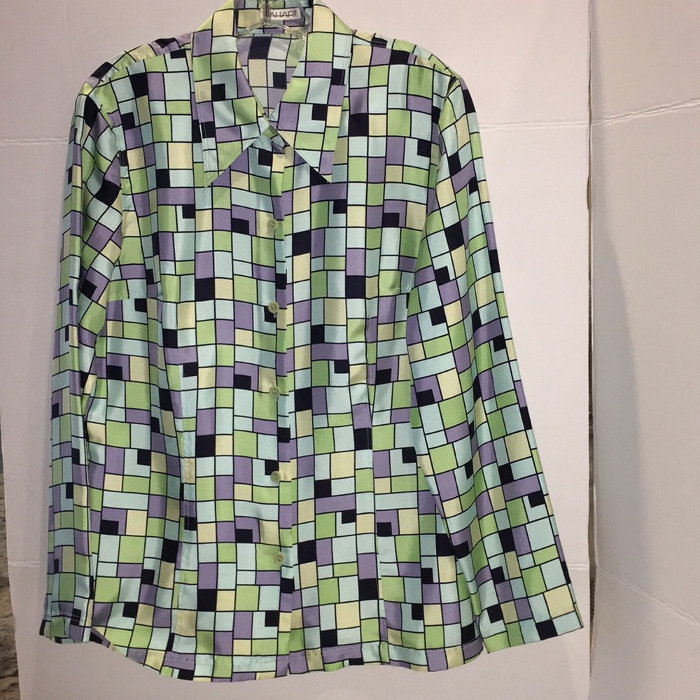 💕💕💕 Tahari Silk Dress Shirt Sz XL Button down
